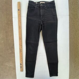 Levis Mile High Super Skinny Jeans Size 27 Black Premium Denim Pants